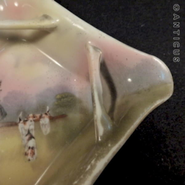 Royal Bayreuth Hunting Scene Dish.