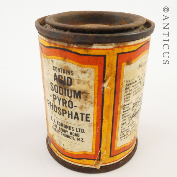 Small Vintage Edmonds Baking Powder Tin Anticus Antiques
