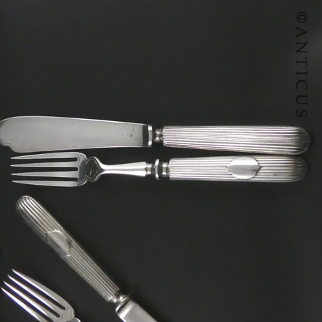 Antique Fish Knives and Forks, Set of Six.