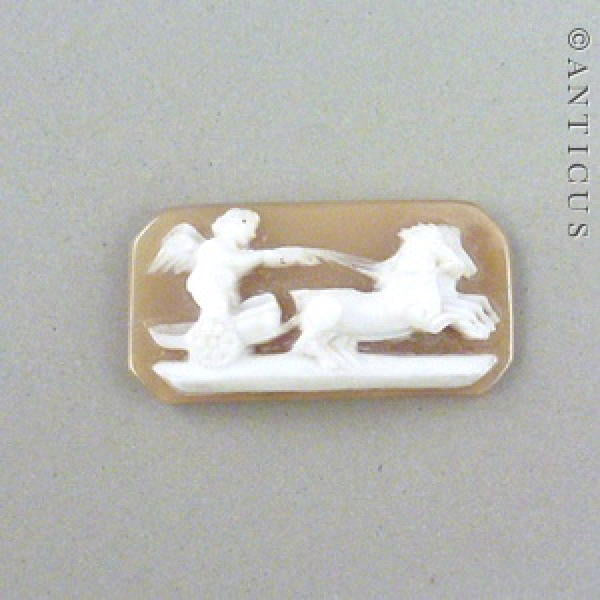 Unmounted Cameo of Cherub in Chariot.