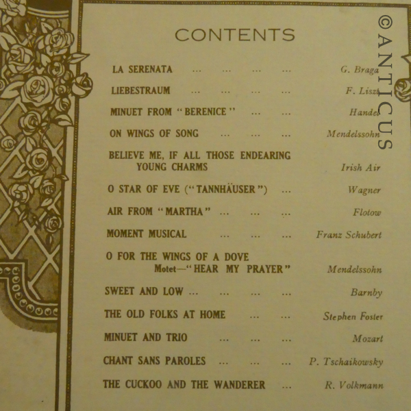 Vintage Music for Violin and Piano.