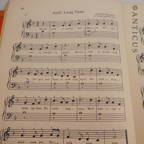 Three Sheet Music Items, for Piano.