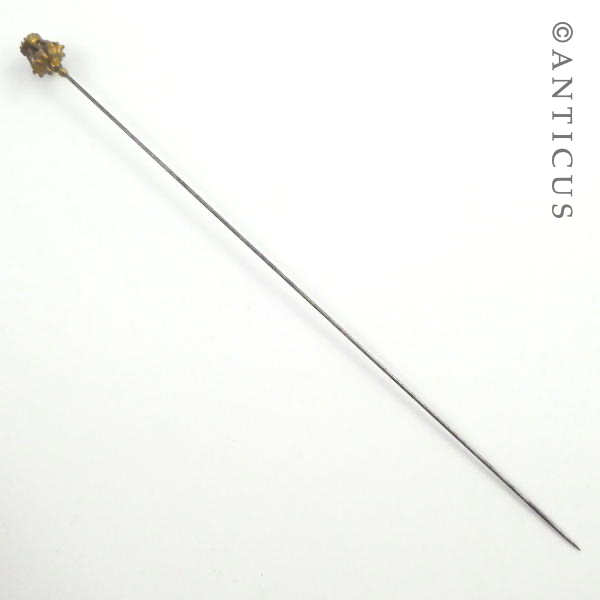 Long Hat Pin, Edwardian, Diamanté Top.