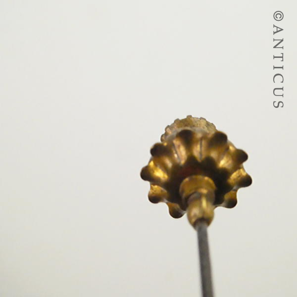 Long Hat Pin, Edwardian, Diamanté Top.