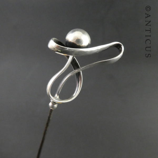 Charles Horner Silver Long Hatpin.