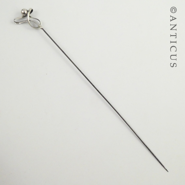 Charles Horner Silver Long Hatpin.