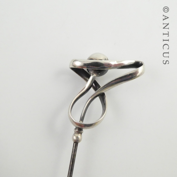 Charles Horner Silver Long Hatpin.
