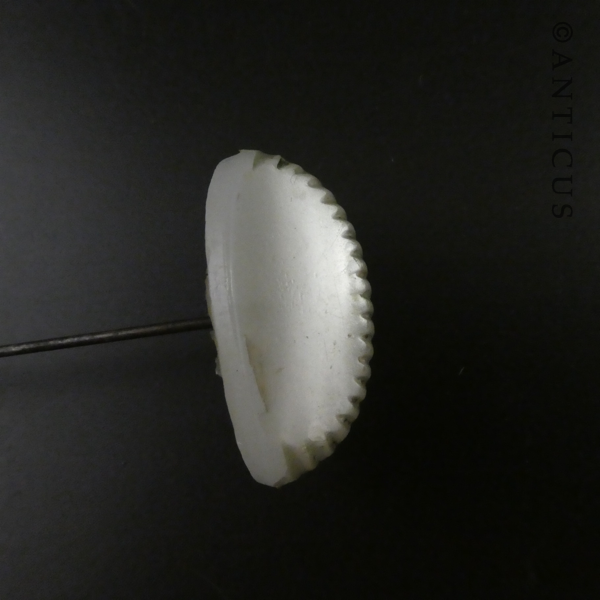 Edwardian Long Hatpin, Pearly Top.
