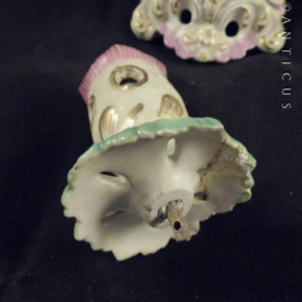 Porcelain Figurine, 18th Century?, Candleholder.