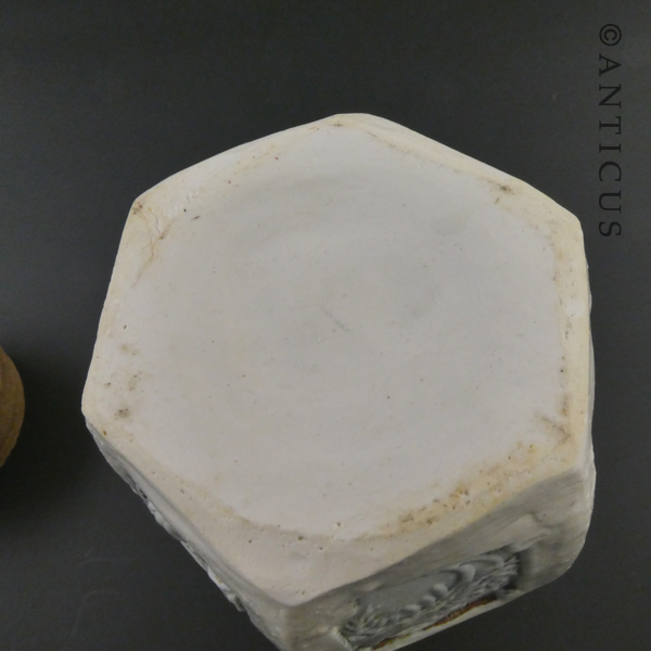 Vintage White Stoneware Ginger Jar