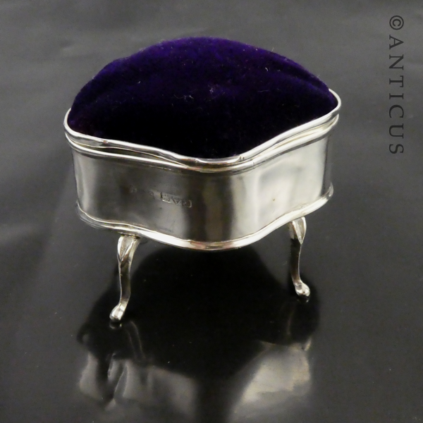 Small Lidded Silver Trinket Box, Chester, 1910.