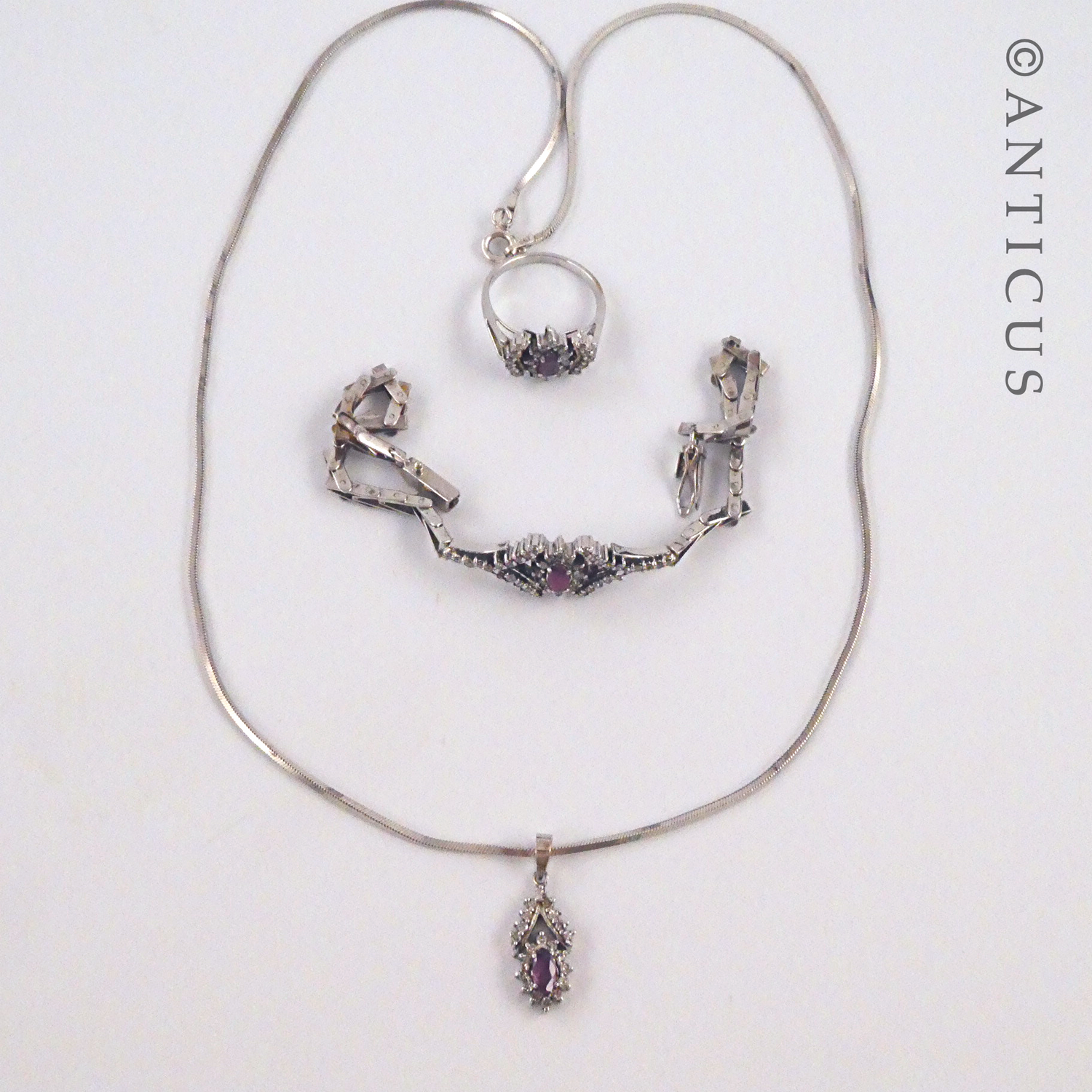 Ruby and Diamond Jewellery Set.