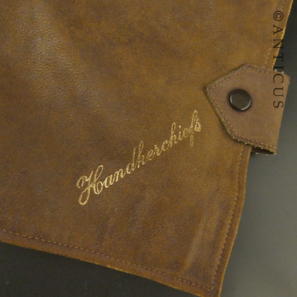 Soft Leather Vintage Handkerchief Sachet.