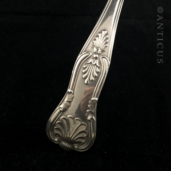 Very Large Soup Ladle, Kings Pattern Silver Plate.