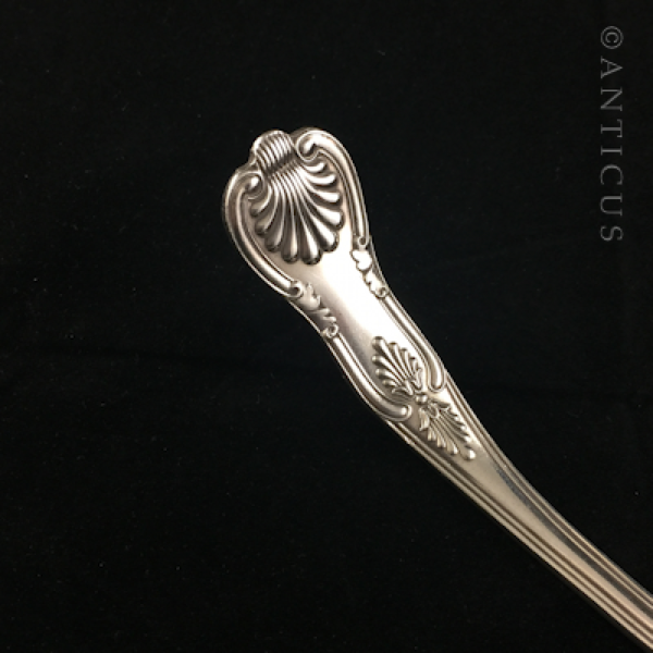 Very Large Soup Ladle, Kings Pattern Silver Plate.