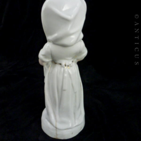 Victorian Figurine, Young Girl in Winter.