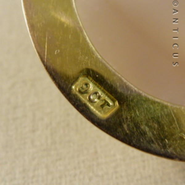 Gold Framed Genuine Cameo Brooch.