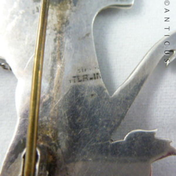 Sterling Silver Siamese Dancer Brooch.