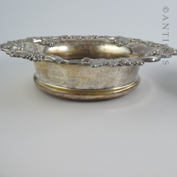 Pair of Old Sheffield Plate Decanter Coasters.