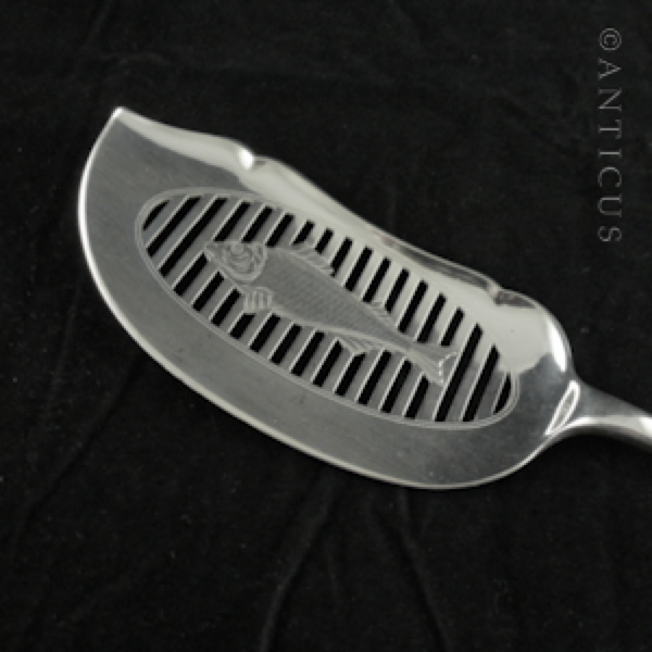 Early 20th Century Dutch Silver Fish Slice.