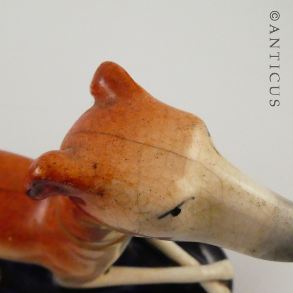 Pair of Staffordshire Dogs, Quill Holders.
