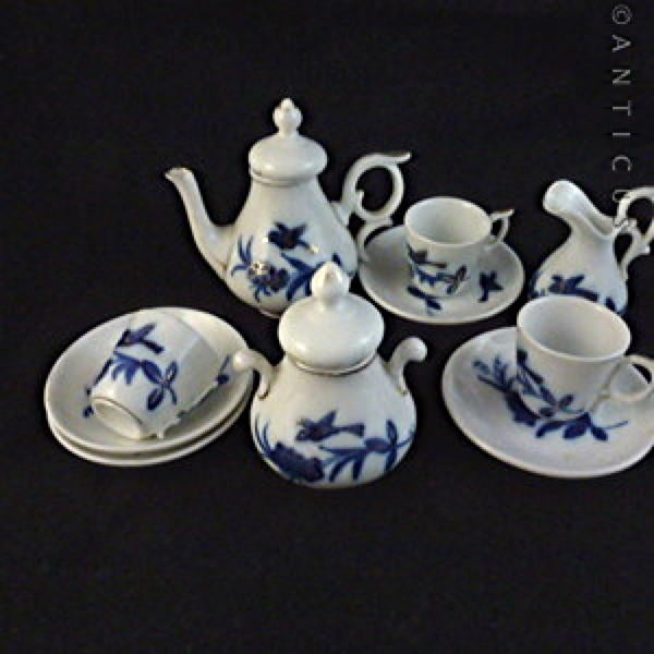 Continental Childs Blue and White Part Tea Set.