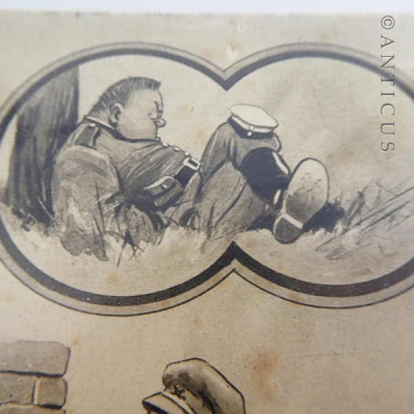 Bairnsfather Postcard "A Maxim Maxim", WW1.