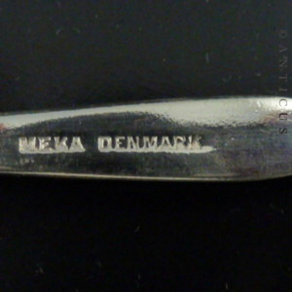 Boxed Danish Silver Plate and Enamel Guardsman Spoons.