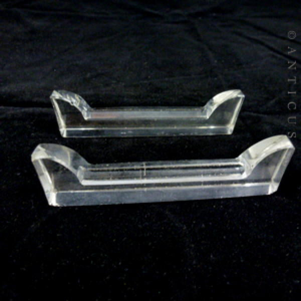 Pair of Vintage Crystal Cutlery Rests.