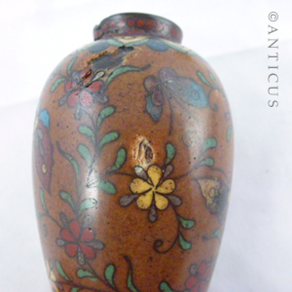 Pair of Small Cloisonné Vases, Japanese.