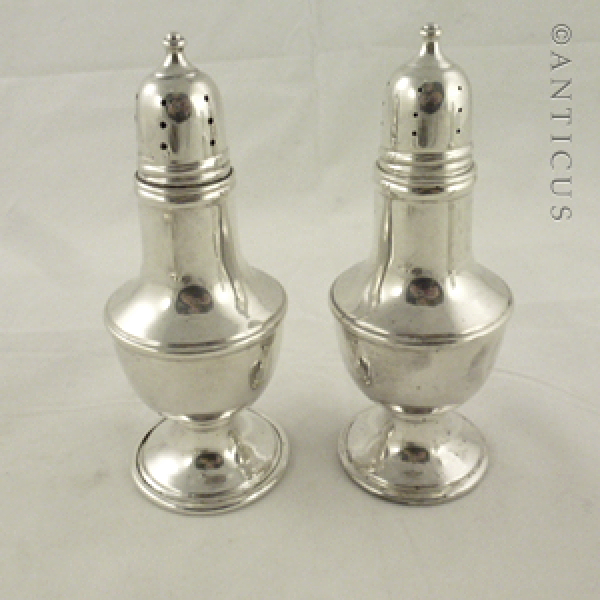 Sterling Silver Pepper and Salt, Double Set.