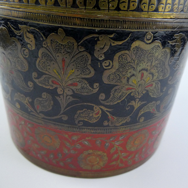 Indian Brass Inlaid Humidor.
