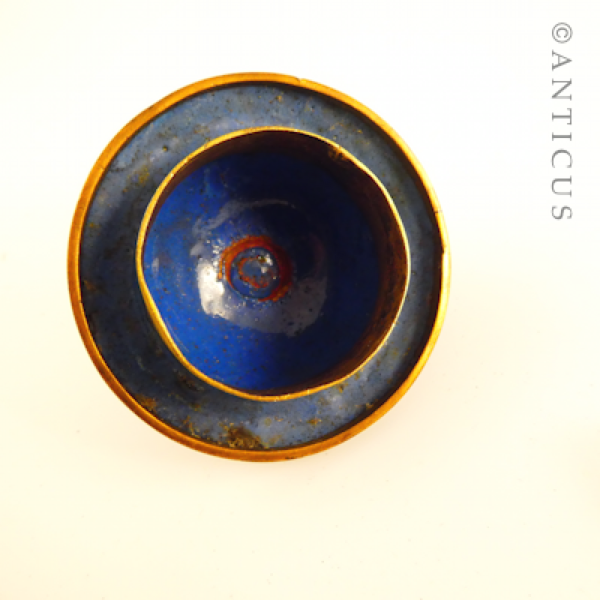 Vintage Cloisonne Lidded Vase with Dragons.