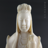 Ivory Kuan Yin Chinese Carving.