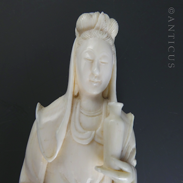 Ivory Kuan Yin Chinese Carving.