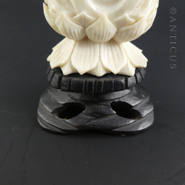 Ivory Kuan Yin Chinese Carving.