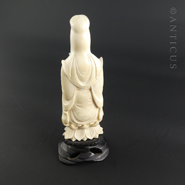 Ivory Kuan Yin Chinese Carving.
