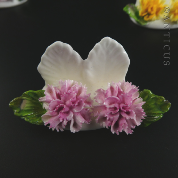 Eight Aynsley Menu Holders, Bone China.