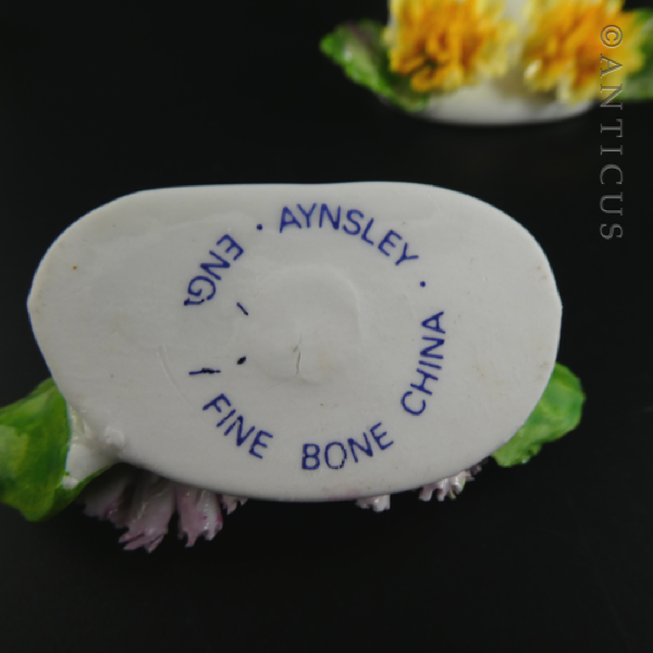 Eight Aynsley Menu Holders, Bone China.