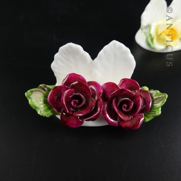 Eight Aynsley Menu Holders, Bone China.