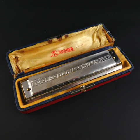 Hohner 4 Octave Harmonica in Case.