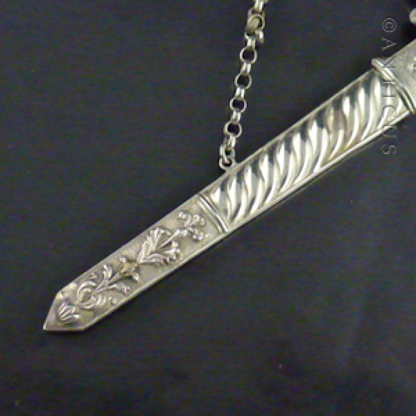 French Silver Chatelaine Needle Case.