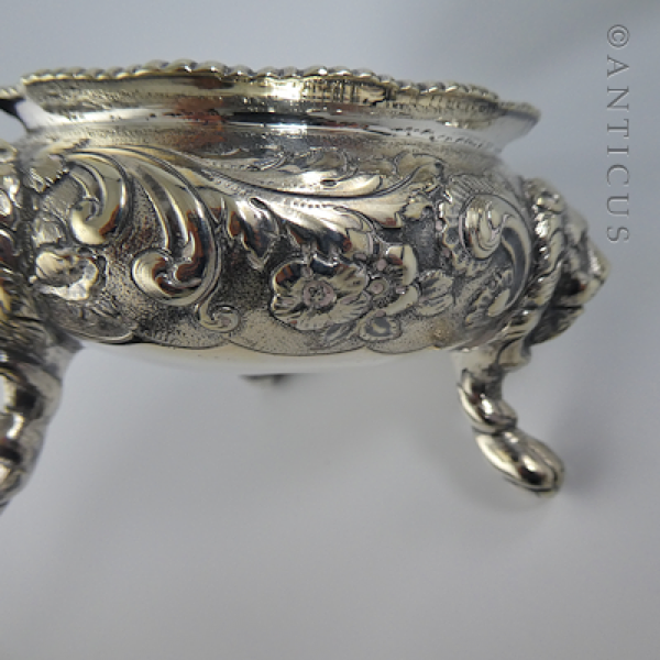 Pair of Victorian Salt Cellars with Lion Masks.