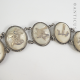 Chinese Silver & Mother of Pearl Belt.