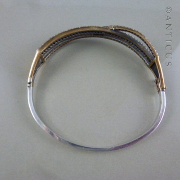 Silver, Silver Gilt & Glittering Stones Bracelet.