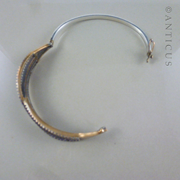 Silver, Silver Gilt & Glittering Stones Bracelet.