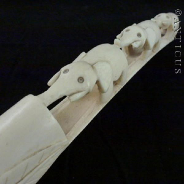 African Carved Tusk.
