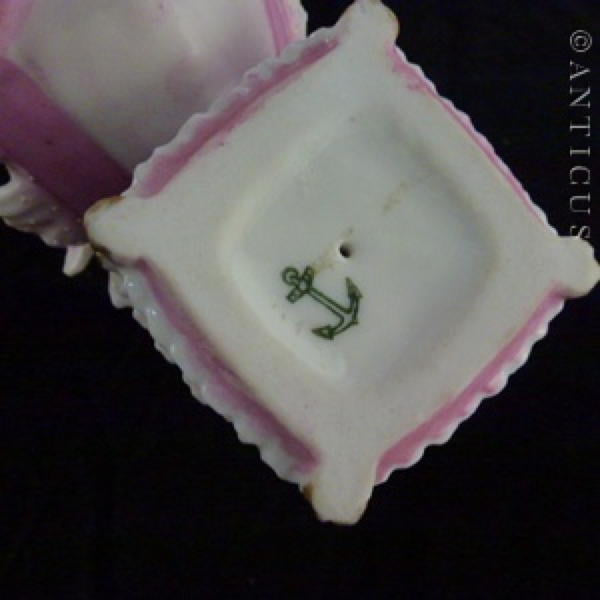 19th Century Porcelain Shoe and Cherubs Ornament.