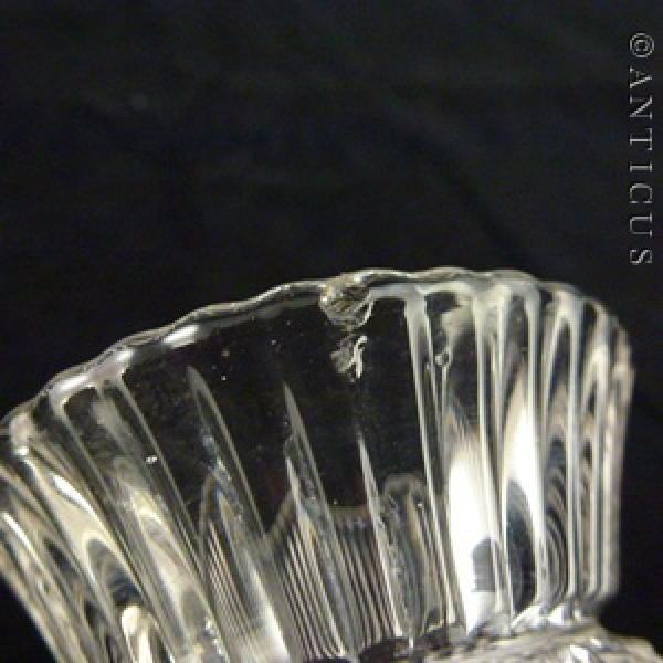 Pair of Glass Thistle and Silver Plate Salt Cellars.