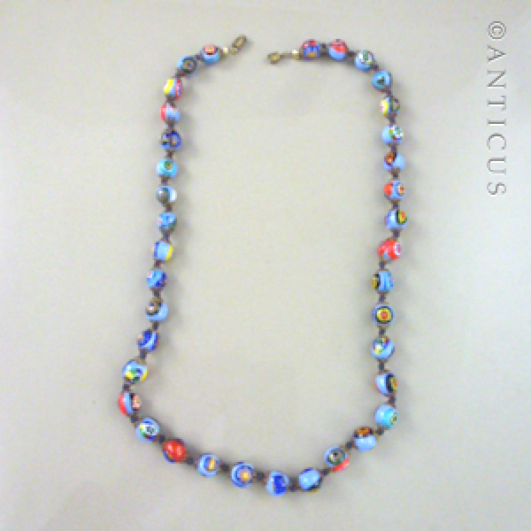 Venetian Glass Necklace, Early 20th Century.